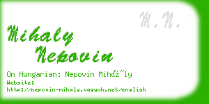 mihaly nepovin business card